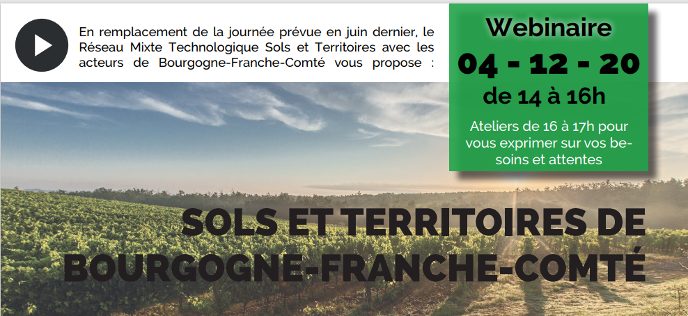 Sol-AID et API Sol de Bretagne à l affiche du prochain webinaire Sols et Territoire